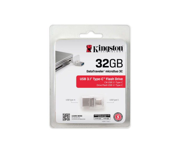 KINGSTON Data Traveler MicroDuo 3C 32GB USB 3.1 Gen1 (DTDUO3C/32GB) - 247987 - zdjęcie 8